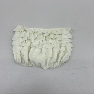 Double Zero Cream Ruffled Bandeu